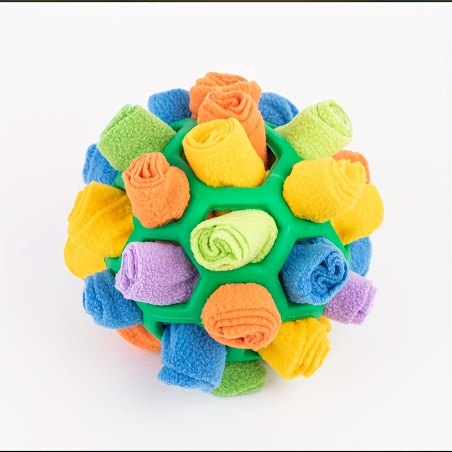 Snuffle Ball Dog Toy - Interactive Foraging Treat Dispenser & Slow Feeder Puzzle Toy for Small Medium Large Dogs, Snuffle Mat Ball for Mental Stimulation, Puppy Enrichment Toy, No Battery Required