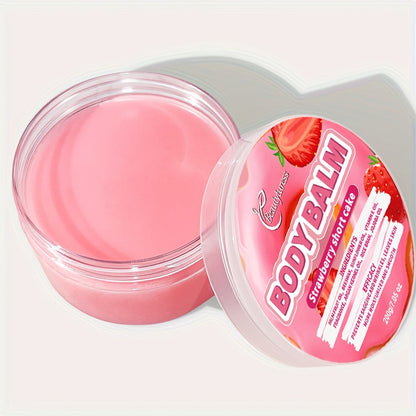 Body Butter Cream 200g Shea Butter Vitamin C Glycerin — Deep Moisturizing Body Glaze for Dry Skin Long-Lasting Hydration Hypoallergenic, 6 Fruity Scents Strawberry Peach Watermelon Blueberry Avocado