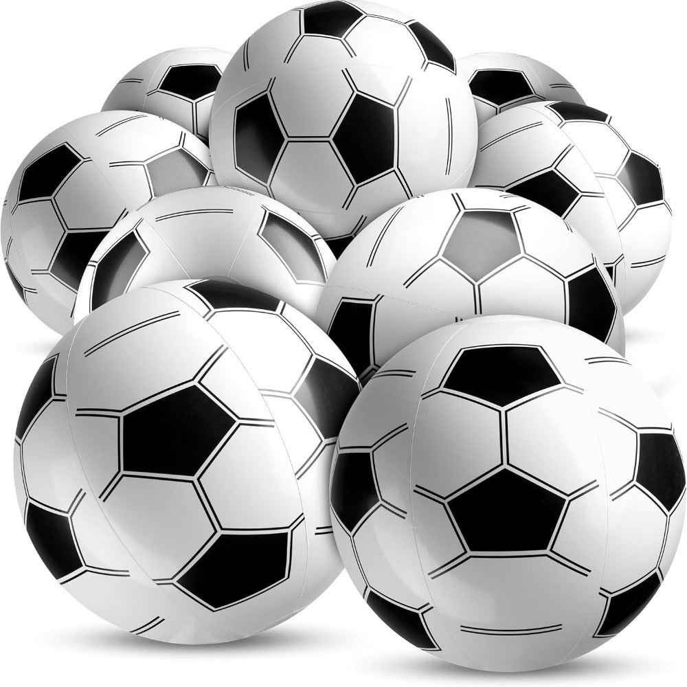 Bulk Inflatable Soccer Balls 16 Inch Colorful Outdoor Footballs Set of 4 8 or 12 for Pool Party Beach Soccer Kids Sports Birthday Field Day Summer Games