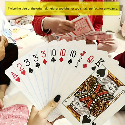 Giant Playing Cards 4x 6x Jumbo Size Poker Cards – Extra Large Card Game Set for Outdoor Party Backyard Fun Family Game Night Kids Adults Gift