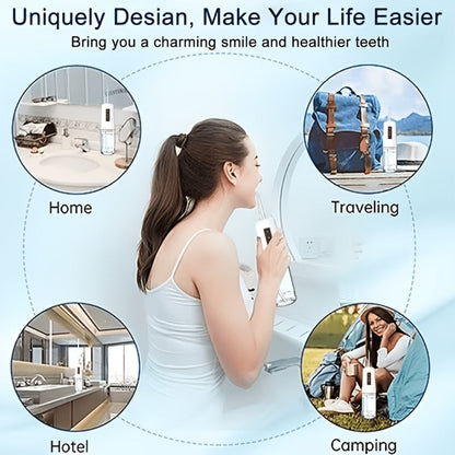 Oral Irrigator with 360° Rotatable Nozzle & Smart Chip Pressure Control – Electric Water Flosser for Deep Tooth & Gum Cleaning, 4 Colors, Portable Dental Mouth Rinser for Home & Travel
