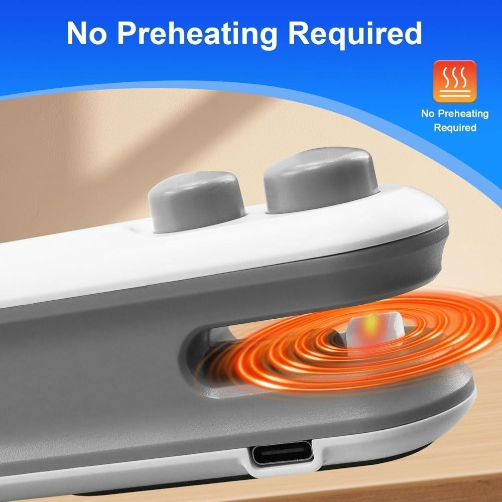 Bag Sealer Handheld Heat Sealer 3-Pack – USB-C Rechargeable 2-in-1 Magnetic Food Sealer with Cutter, Snack Bag Resealer for Plastic Bags, Kitchen Food Freshness, Home & Outdoor Use