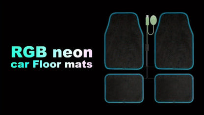 Car Floor Mats with LED Strip Light – RGB App Control Interior Ambient Lighting, Anti-Slip Universal Fit for SUV, Truck, Sedan & Jeep, Available in Soft Mat & PU Leather with Built-In LED Car Decor