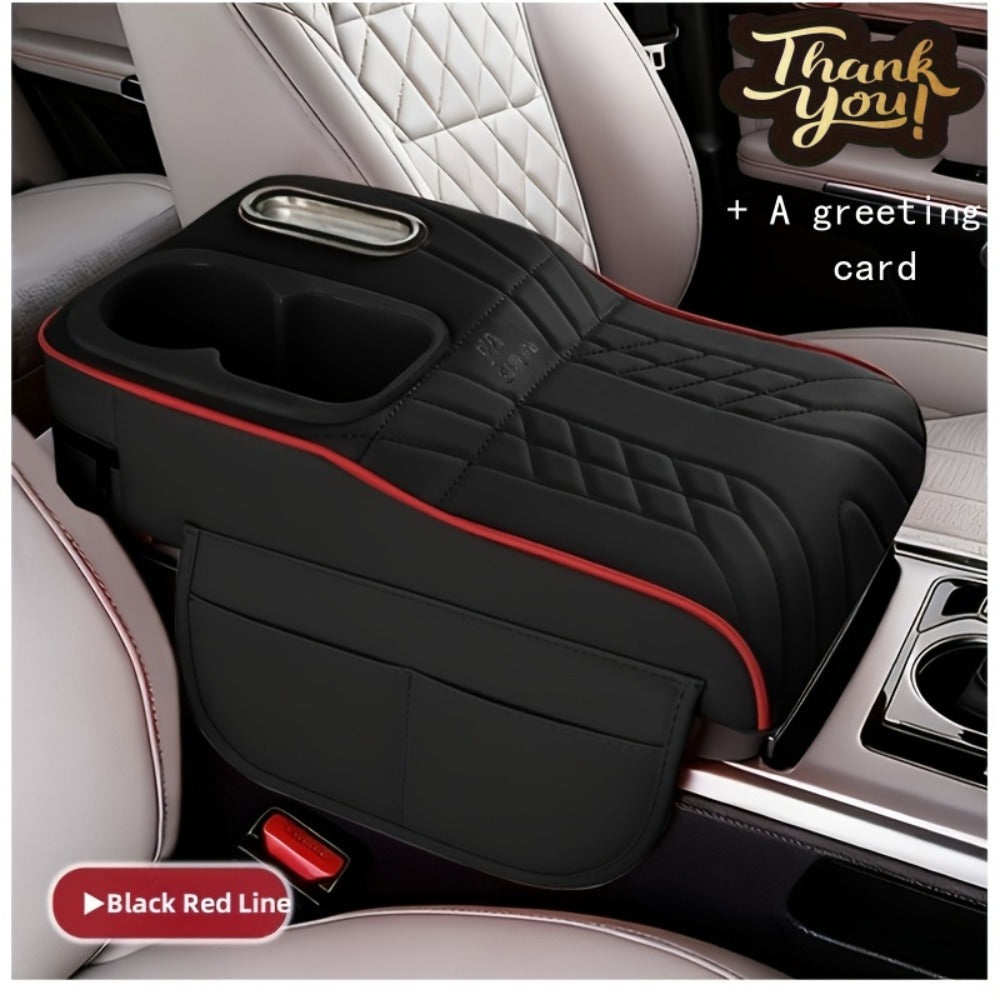 Car Center Console Tray Organizer with Cup Holder & Tissue Box – Non-Slip Storage Mat for Car Interior, Multi-Color, Universal Fit for Most Vehicles