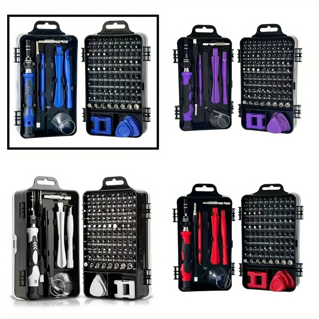 [Upgrade Screwdriver Set] 115-in-1 Upgrade Screwdriver Set| Strong Magnetic High Hardness Multifunctional Disassembly Complete Set of Tools with Special-shaped Bits