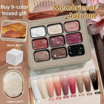 Gel Nail Polish Set 9 Colors Gradient Effect MORDDA High Saturation Glossy Long Lasting Soak Off UV LED Nail Art DIY Salon Quality Manicure Kit Women