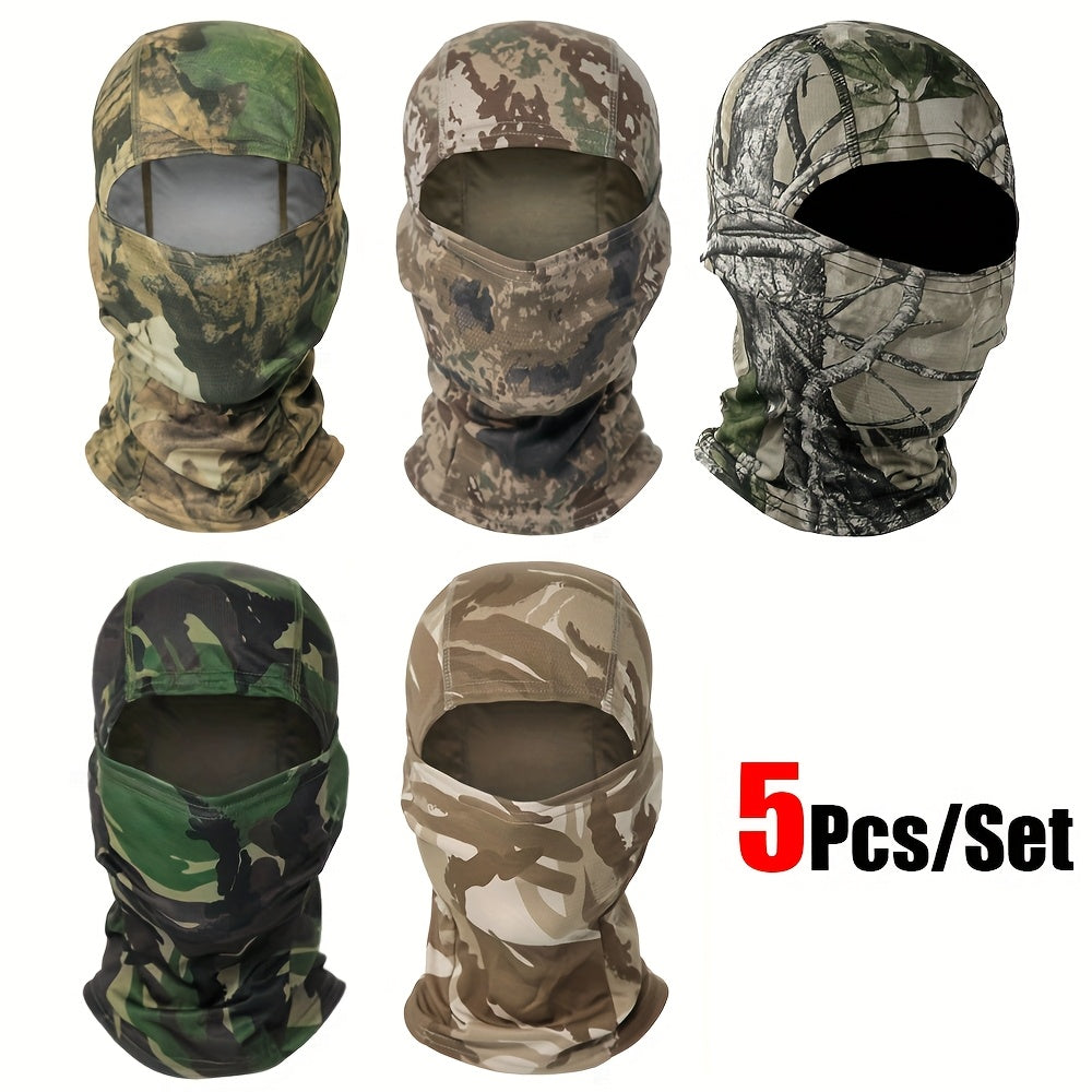 5-Pack Neck Gaiter Face Mask for Men & Women – UV Protection Balaclava Headscarf for Running, Hiking, Fishing, Cycling, Skiing & Outdoor Sports (11 Pattern Sets)