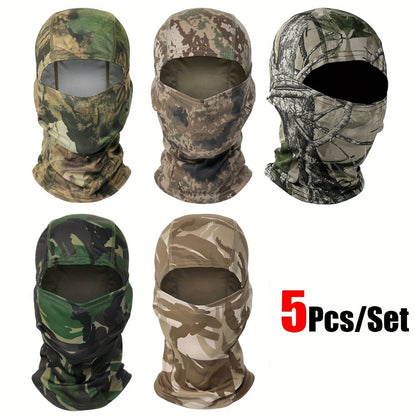 5-Pack Neck Gaiter Face Mask for Men & Women – UV Protection Balaclava Headscarf for Running, Hiking, Fishing, Cycling, Skiing & Outdoor Sports (11 Pattern Sets)