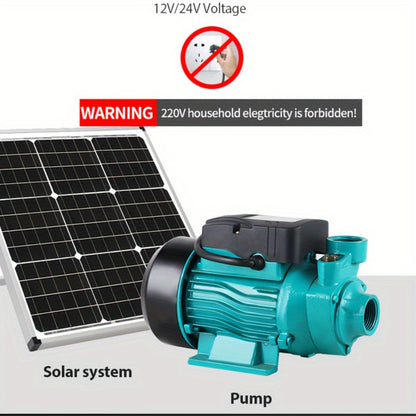 Solar Submersible Pump 200W Deep Well Water Pump 12V 24V DC for Farm Irrigation Lawn Garden RV Cleaning Outdoor Camping Pasture Household Water Supply