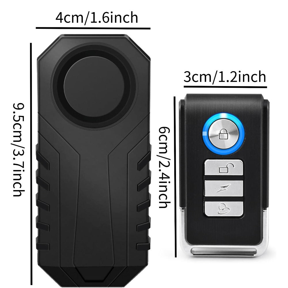 Motorcycle Alarm Anti-Theft 113dB – Wireless Remote, Adjustable Volume & Motion Sensitivity, Universal Handlebar Strap for Motorcycle, Moped, Scooter & Bike Security System