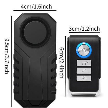 Motorcycle Alarm Anti-Theft 113dB – Wireless Remote, Adjustable Volume & Motion Sensitivity, Universal Handlebar Strap for Motorcycle, Moped, Scooter & Bike Security System