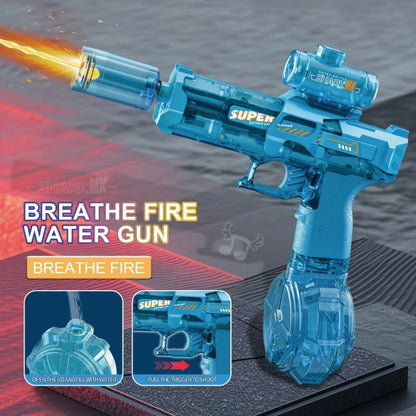 Kids Electric Water Gun with Large Capacity – Automatic Squirt Blaster for Boys & Girls, Outdoor Summer Toy for Swimming Pool Beach Lawn Backyard, Fun Birthday Party Gift, Black Blue