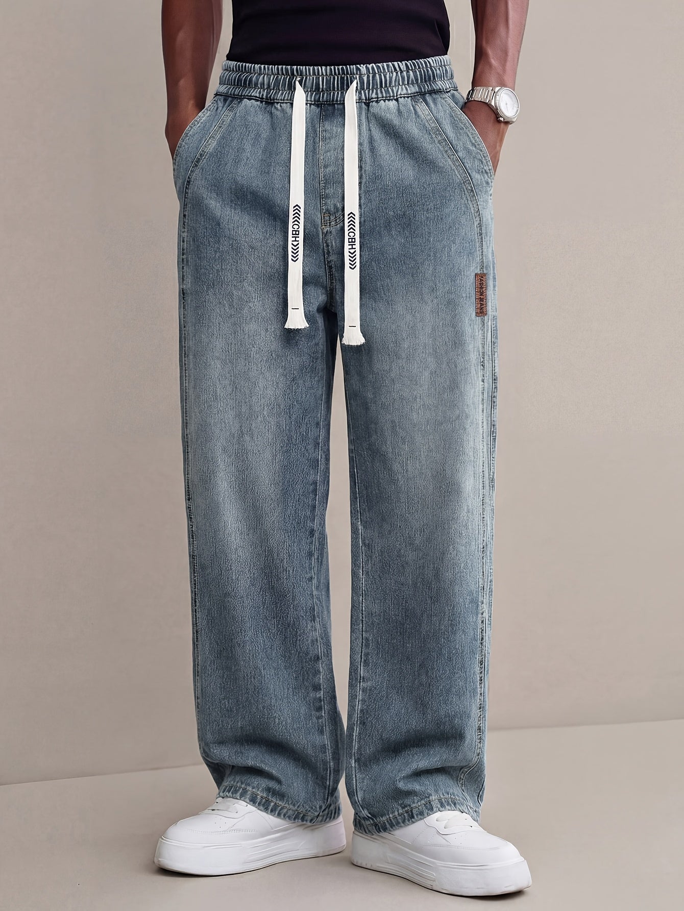 Men's Relaxed Fit Jeans - Classic Wash Clean Finish