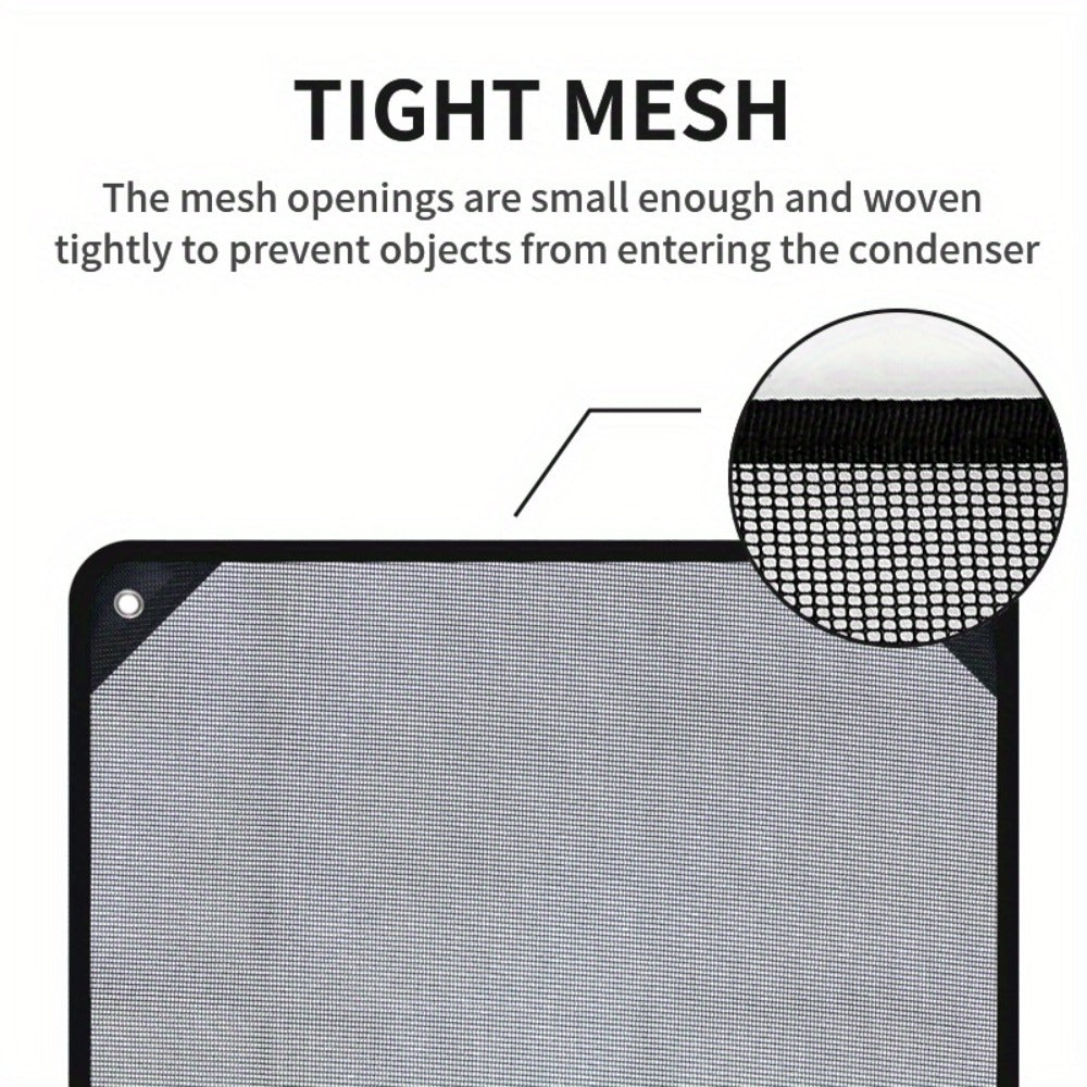Outdoor Air Conditioner Cover 26"x26", Universal PVC Mesh AC Unit Protector, Prevents Leaves Debris Snow, Weatherproof Outdoor AC Cover for Winter Christmas Season
