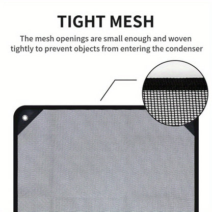 Outdoor Air Conditioner Cover 26"x26", Universal PVC Mesh AC Unit Protector, Prevents Leaves Debris Snow, Weatherproof Outdoor AC Cover for Winter Christmas Season