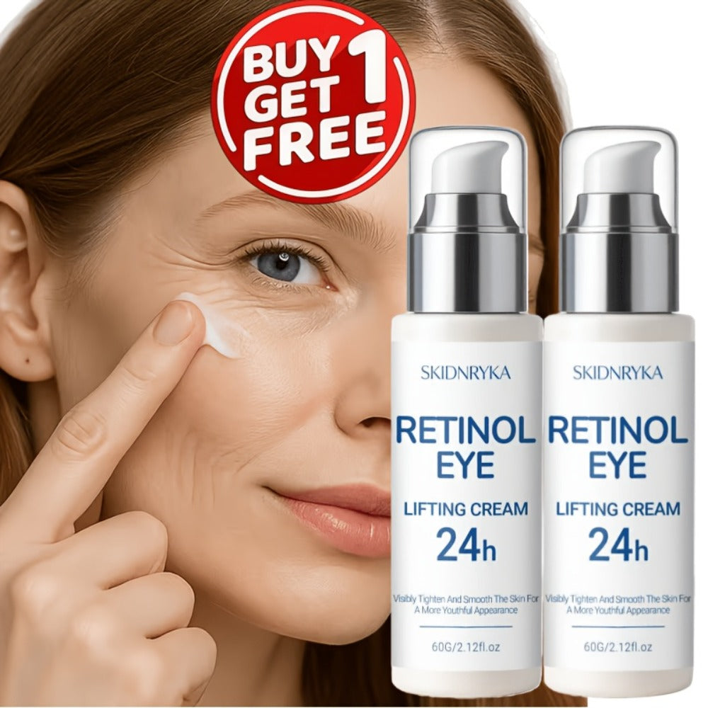 Eye Cream for Dark Circles & Puffiness 2 Pcs - Firming Hyaluronic Acid Eye Gel with Collagen Retinol Caffeine, Anti-Aging Under Eye Treatment for Tightening Smoothing Hydration Women