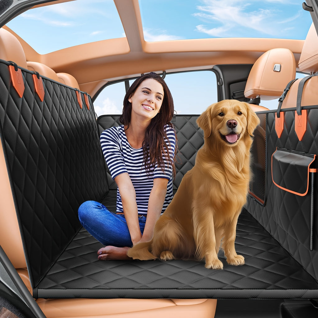 [Customer Favorite] 600 LBS Luxury Dog Car Back Seat Extender, Dog Car Seat Cover, Camping Air Mattress, Hammock Travel Bed, Non Inflatable Car Bed Mattress for Car SUV Truck (Black)suitable for Cars/SUVs/trucks - Easy to Install, Machine Washable