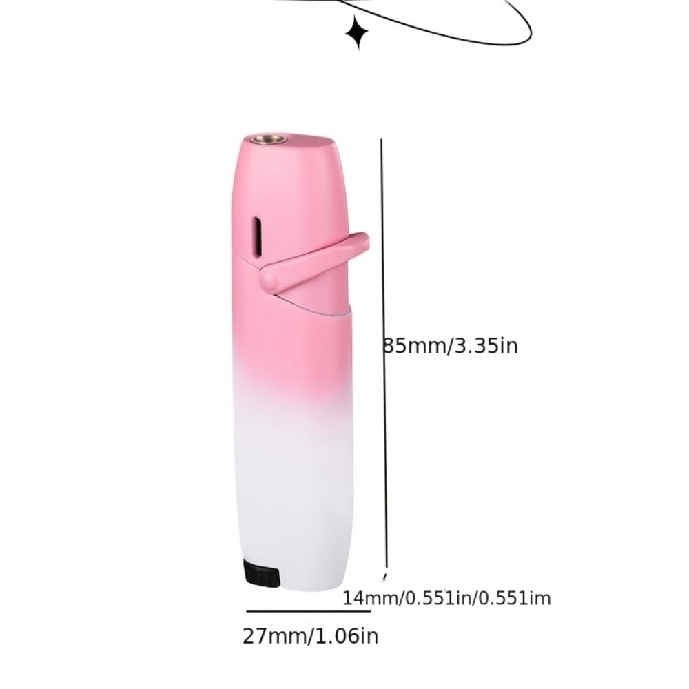 Cute Jet Torch Lighter for Women – Compact Windproof Adjustable Flame Lighter, Portable Refillable Butane Torch for Camping, BBQ, Kitchen & Candles, Stylish Gift for Women (No Butane Included)