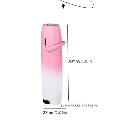 Cute Jet Torch Lighter for Women – Compact Windproof Adjustable Flame Lighter, Portable Refillable Butane Torch for Camping, BBQ, Kitchen & Candles, Stylish Gift for Women (No Butane Included)