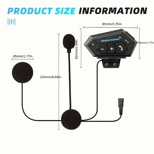 Wireless 6.0 Motorcycle Helmet Headphones: Music Accessories, Headphones Motorcycle Headphones, Noise Cancellation, Hi-Fi Stereo Listening To Music Answering And Making Calls, Durable Design, Safety Accessories, Easy To Install.Halloween Gifts