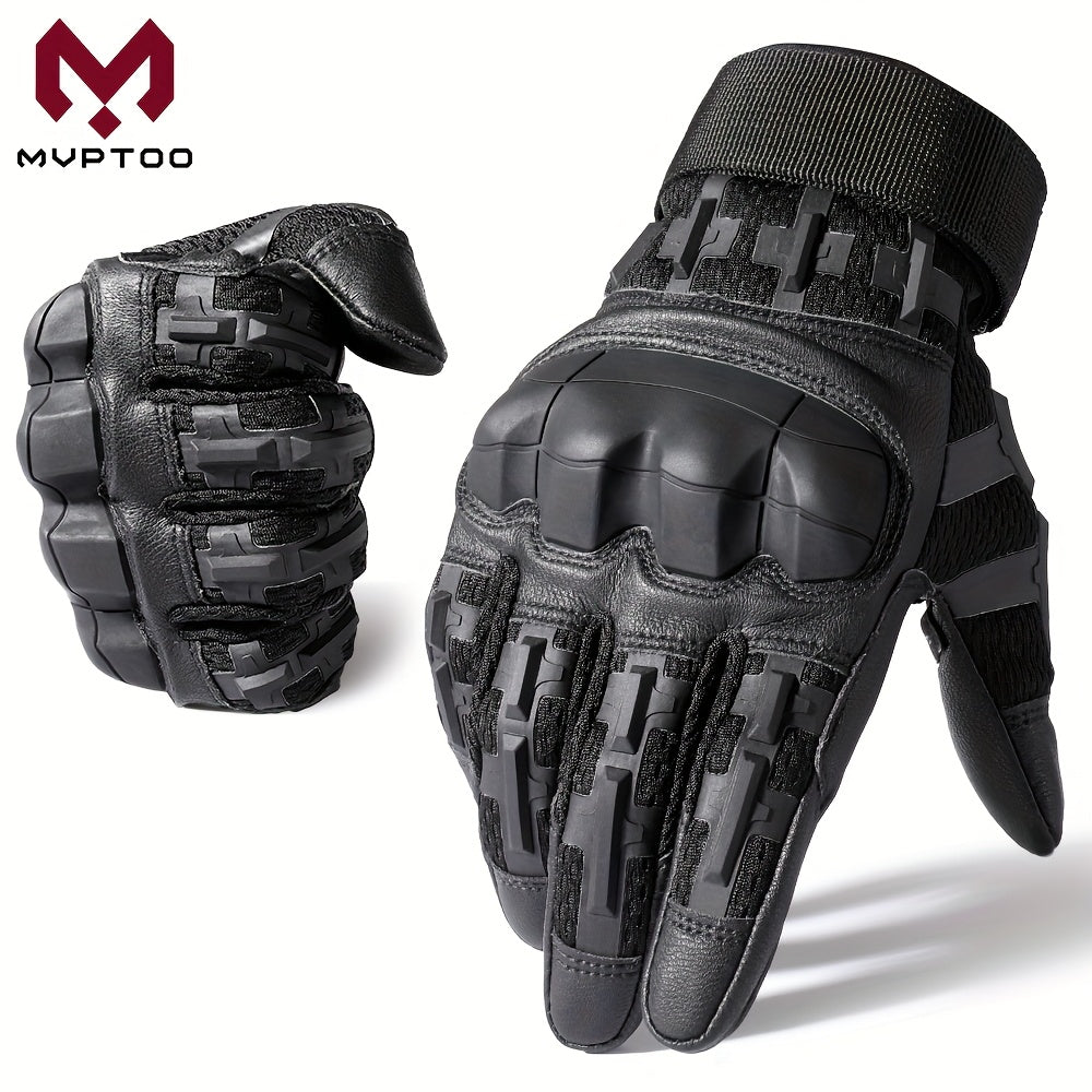 Tactical Full Finger Gloves with Touchscreen Compatibility – Camouflage Motorcycle Riding Gloves for Men Women, Anti-Slip Wear-Resistant, Outdoor Hiking Camping Hunting Shooting Cycling