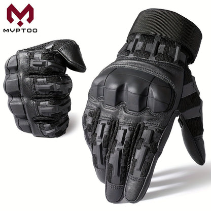 Tactical Full Finger Gloves with Touchscreen Compatibility – Camouflage Motorcycle Riding Gloves for Men Women, Anti-Slip Wear-Resistant, Outdoor Hiking Camping Hunting Shooting Cycling