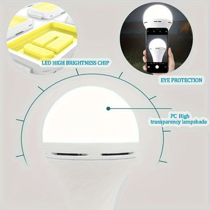 Emergency Light Bulb for Power Outages, Self-Charging Battery Backup LED Bulb 1200mAh 60 Watt Equivalent, Stays On During Blackout, E26 Base Rechargeable Backup Bulb for Home Safety Daily Use
