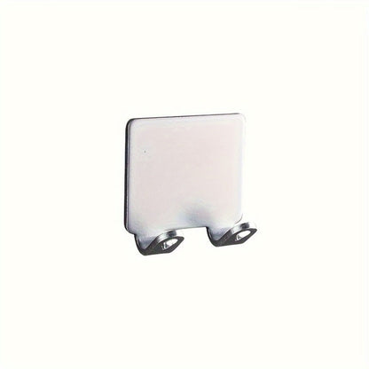 Wall Mounted Razor Holder 5pcs – Bathroom Razor Storage Hook for Men, No Drilling Non-Porous Adhesive Shaver Organizer for Shower Wall, Kitchen & Bathroom Accessories, Silver & Black