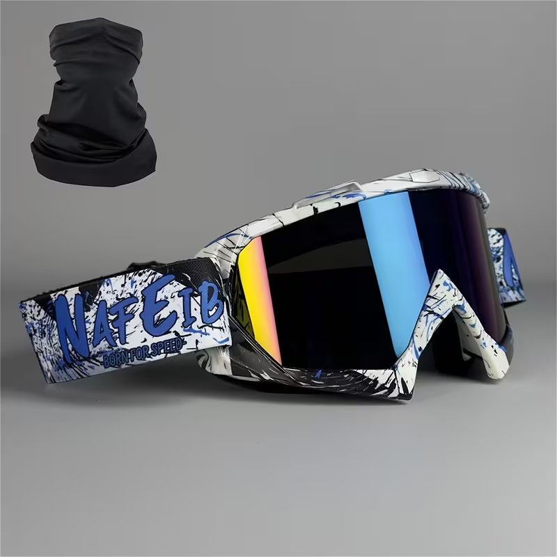 Ski Goggles Set with Black Headband – TPU Frame PC Lens Mirror Coating, Thick Foam Pad, Adjustable Strap, 28+ Color Styles, Adult Snow Goggles for Skiing & Snowboarding, Great Gift