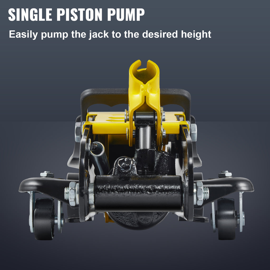 Happybuy Ground Lift, 2.5 Ton Compact Alloy Steel Sport Elevator, Single Cylinder Elevating Pump, Elevation Range 3.35"-14.96"