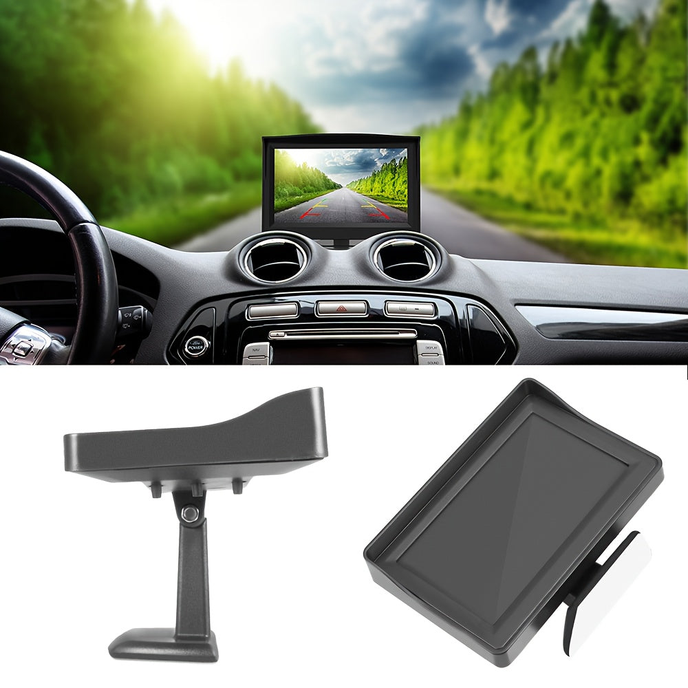 Car Rearview Mirror HD Parking System Night Vision 4.3 Inch Display 6 LED Light HD Reversing Rearview Mirror Kit with Wide Angle Lens for Safe Parking And Reverse Driving - Perfect for Cars, Pickups, SUVs, No Battery