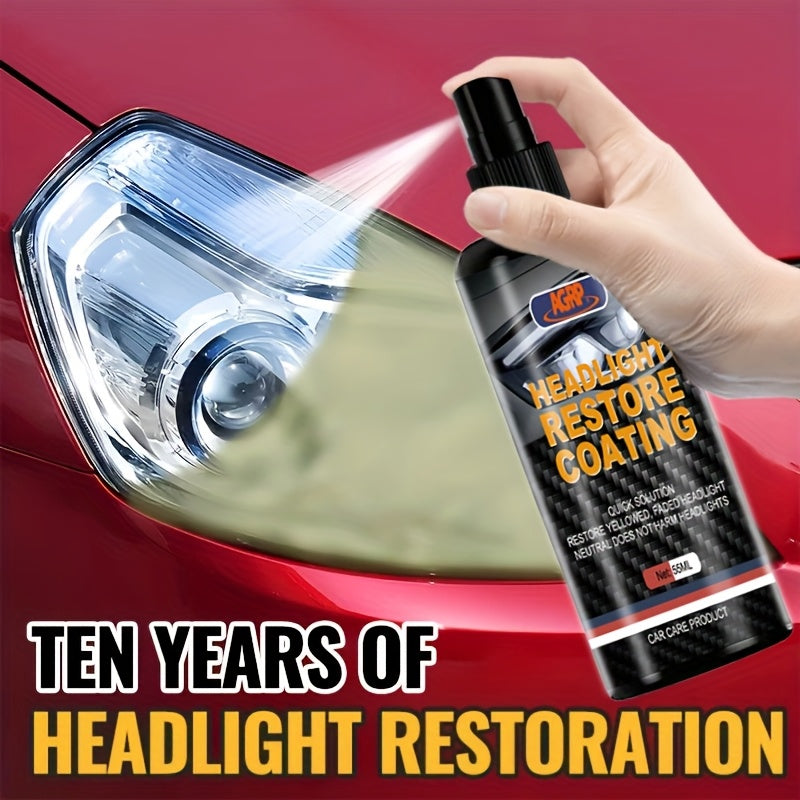 Universal Headlight Lens Restoration Kit - Prevents Yellowing And Oxidation with Bright Headlight Restoration Fluid, Restores Shine Quickly, Suitable for All Models, Headlight Restoration Parts