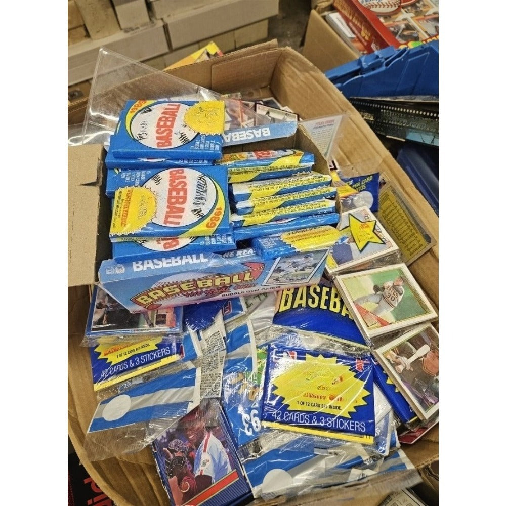 Vintage Baseball Cards Unopened Lot – 50 Cards from 1987-1995 Era | 4 Sealed Mini Packs Included | Retro Baseball Collector Gift for Fans & Hobbyists