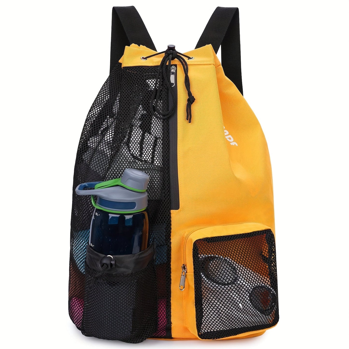 Mesh Drawstring Swim Bag – Quick-Dry Sports Backpack with Wet Pocket for Swimming, Gym & Beach, Lightweight Travel Bag for Women & Men, Adjustable Drawstring, 8 Colors