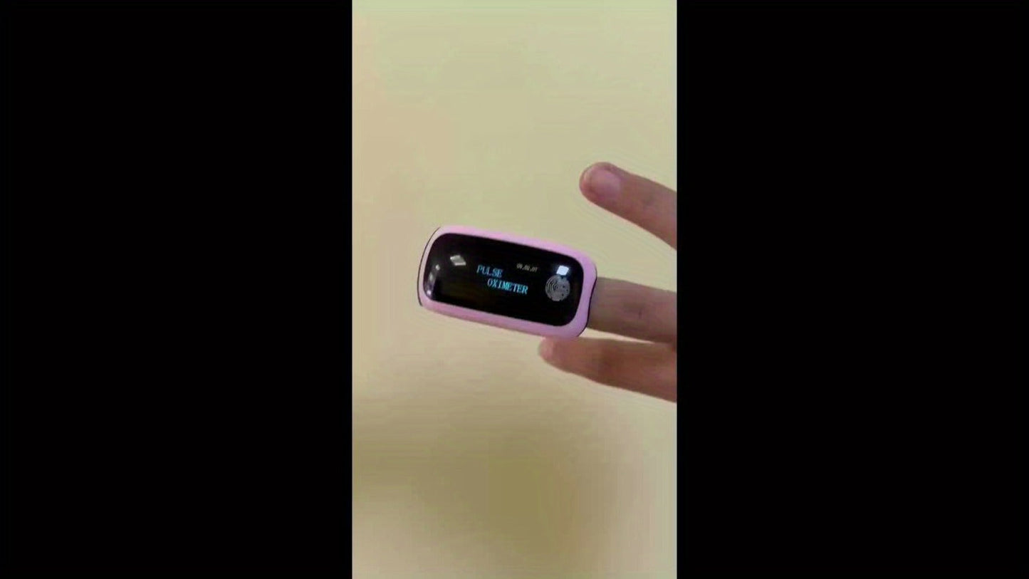 Pulse Oximeter Fingertip - FDA Cleared Rechargeable Blood Oxygen Monitor with SpO2, Pulse Rate, PI & RR, OLED Display, Fast Reading Finger Pulse Oximeter for Home, Sports & Travel Use