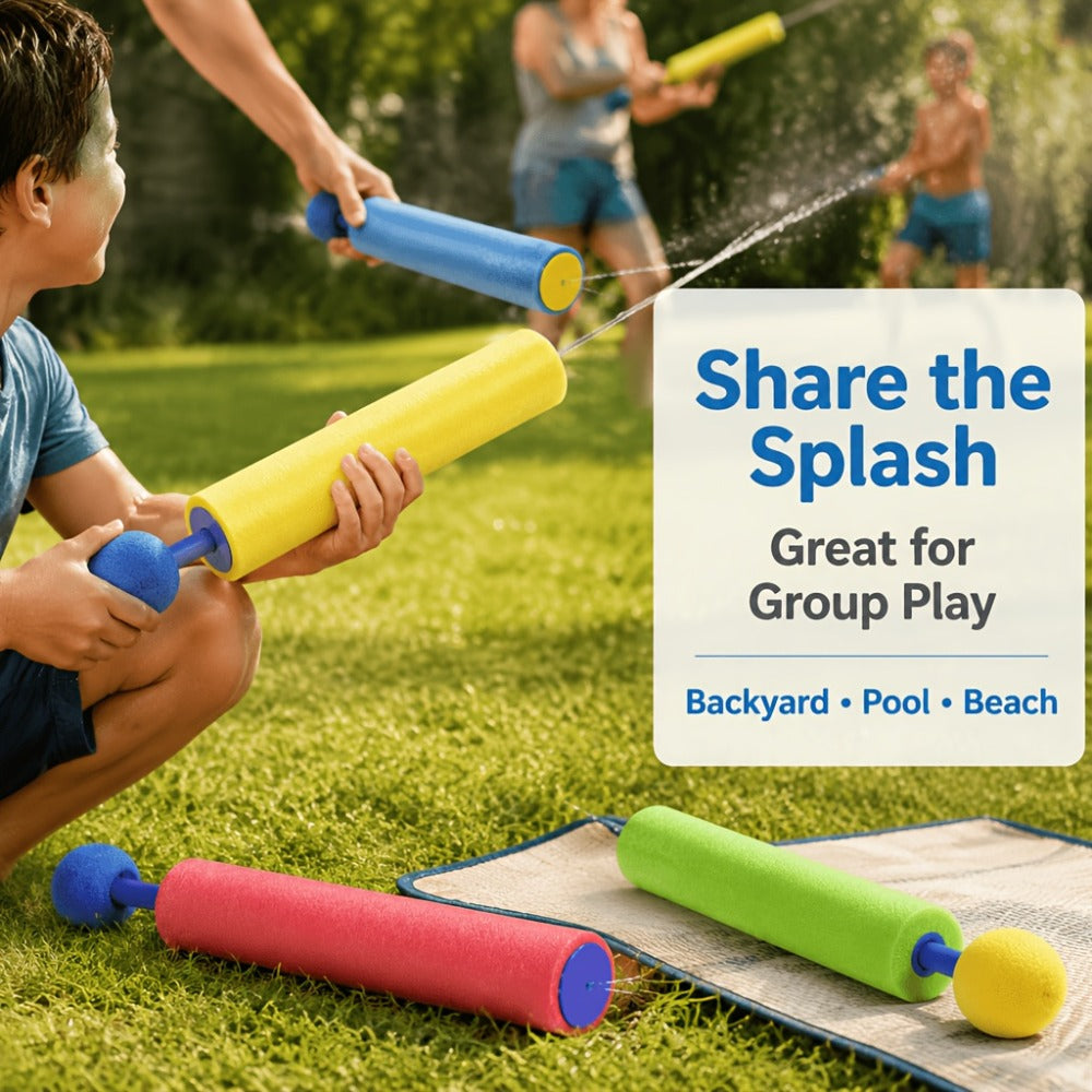 Squirt Water Gun Bulk Pack 6/12/18 Pack for Kids - Colorful Foam Shaft Water Soaker Blaster, Pool Beach Backyard Summer Party Outdoor Water Fight Toy Set Party Favor