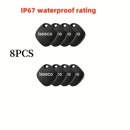 GPS Tracker 8 Pack Smart Anti-Theft Real-Time Location Tracking Tags for Vehicle Bicycle Motorcycle Wallet Keychain School Bag Luggage Item Finder Mini Tracking Device Multi-Use Bundle