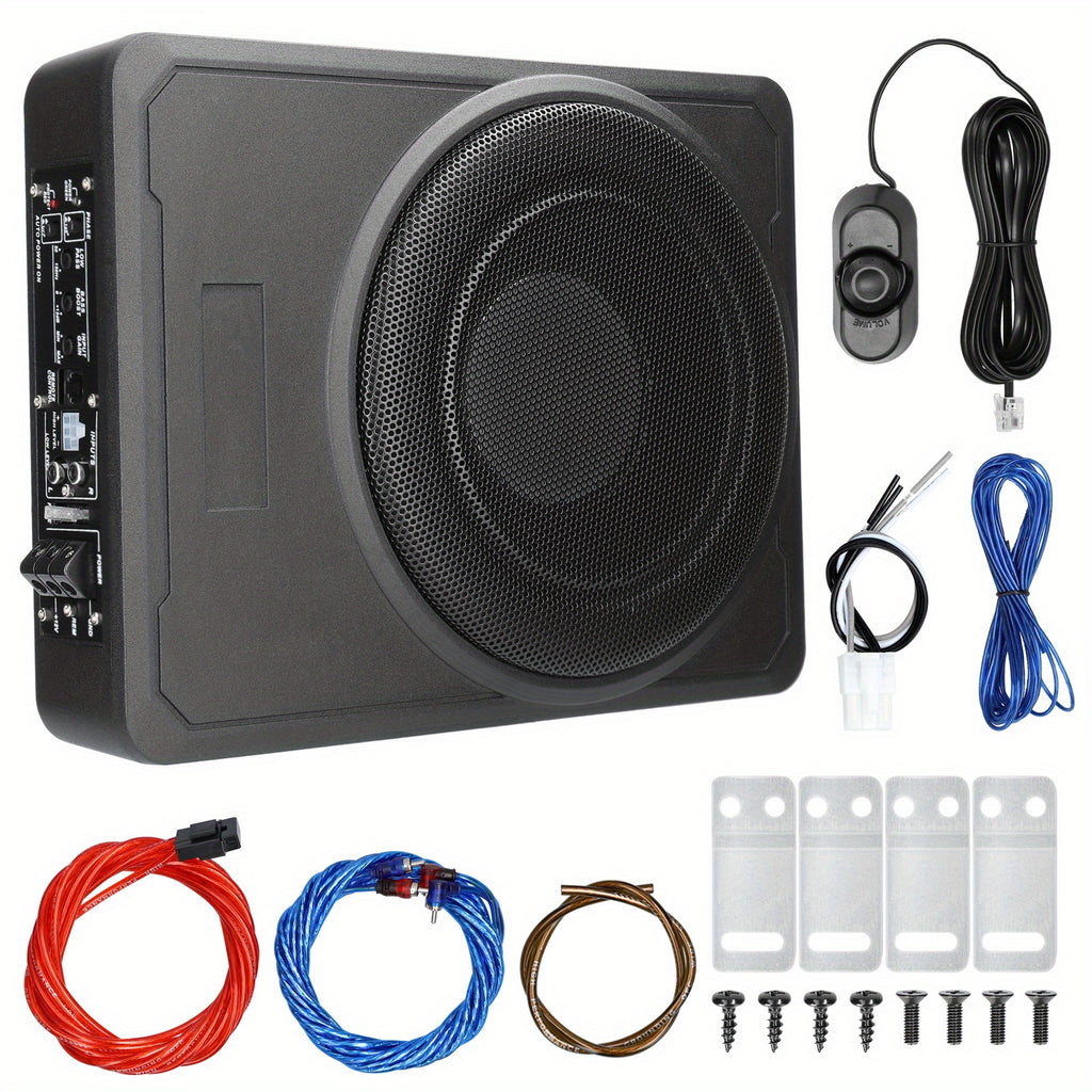 Car Audio Upgrade Kit: 4-Channel Amplifier + 10-Inch Subwoofer, 5800W Channel Amp + 600W Pure Bass, Ultra-Slim Aluminum Alloy Design for Cars/Trucks/RVs car accessories