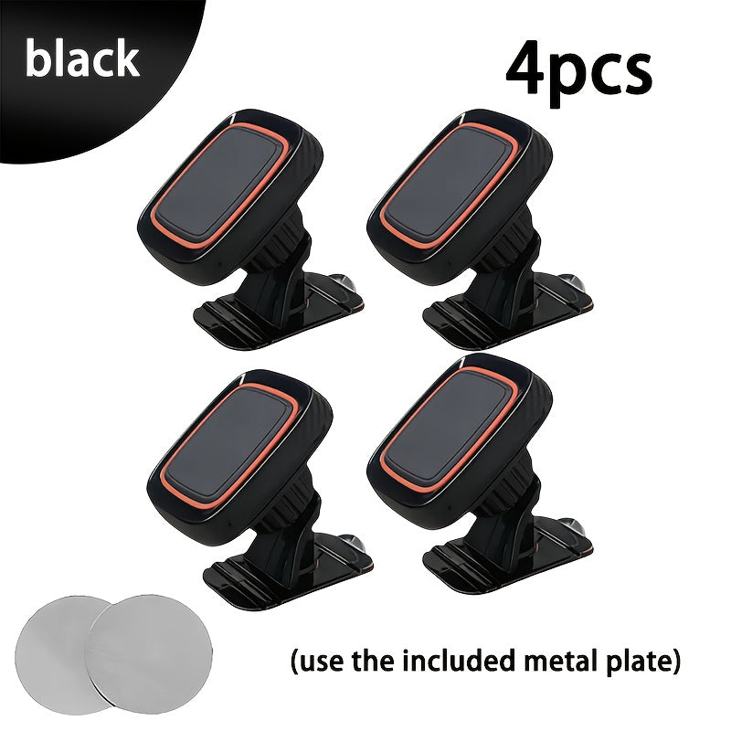 VUXS Powerful Magnet Phone Holder, Used for Dashboard, Rotatable Magnetic Phone Holder, Compatible with iPhone, Samsung And Other Phones, with 4 Metal Plates And 4 Reinforced Magnets, High-quality Magnetic Phone Holder