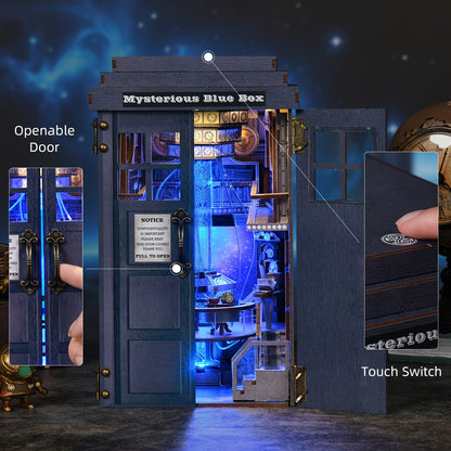 Magic Box Book Nook Kit DIY – 3D Wooden Miniature Dollhouse Bookshelf Insert, Mysterious Fantasy Scene Craft for Adults & Teens, Unique Bookend Home Decor, Valentine's Day Halloween Christmas Birthday Gift