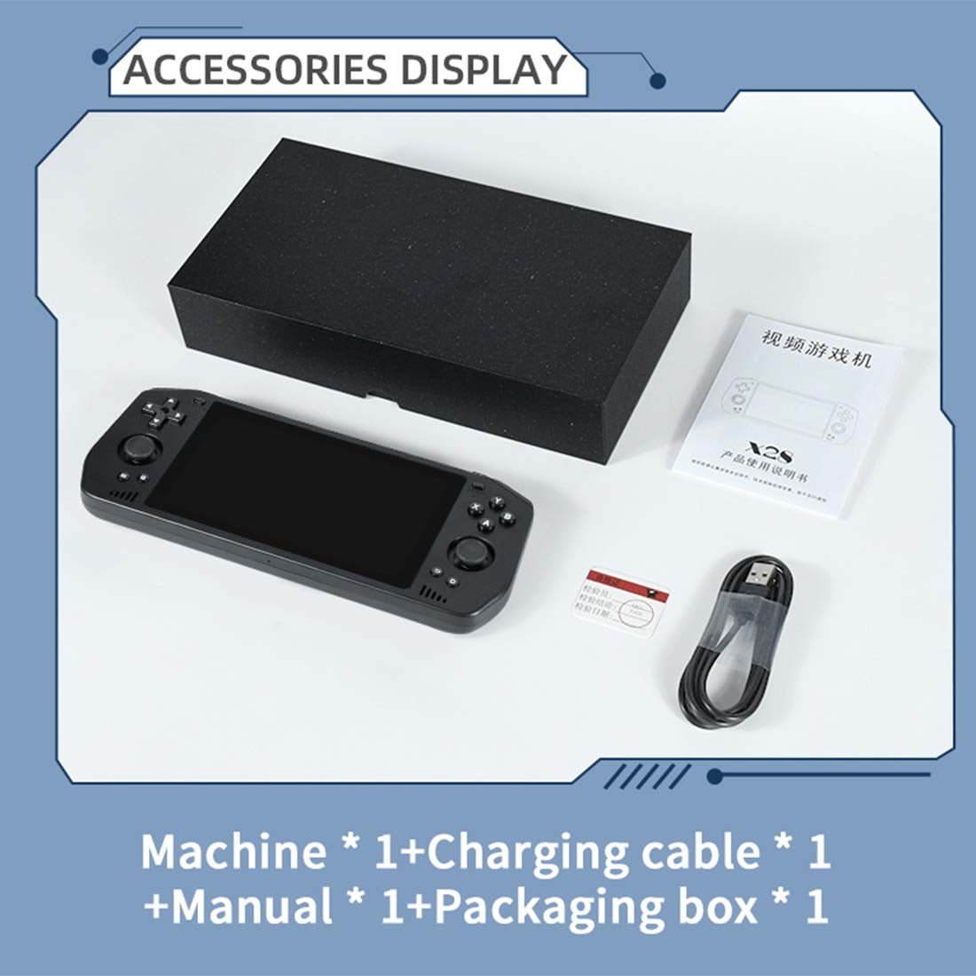 Powkiddy X28 Handheld Game Console – 5.5" IPS Touchscreen Android 11 T618 Octa-Core 4GB RAM 5000mAh Wi-Fi Bluetooth HDMI 30+ Emulators GameCube PSP Retro Gaming