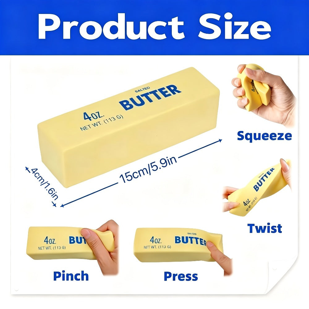 Butter Squishy Toys 10-Pack – Super Soft Slow Rising Butter Stick Squishies, Realistic Food Fidget Toys for Stress Relief, Anxiety & Sensory Play, Kids Party Favors