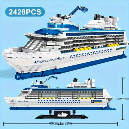 Cruise Ship Building Block Model Kit 2428pcs for Adults Teens – Technic Ocean Liner Construction Set Multicolor ABS Bricks Nautical Collector Display Home Decor Birthday Christmas Gift Ship Lovers