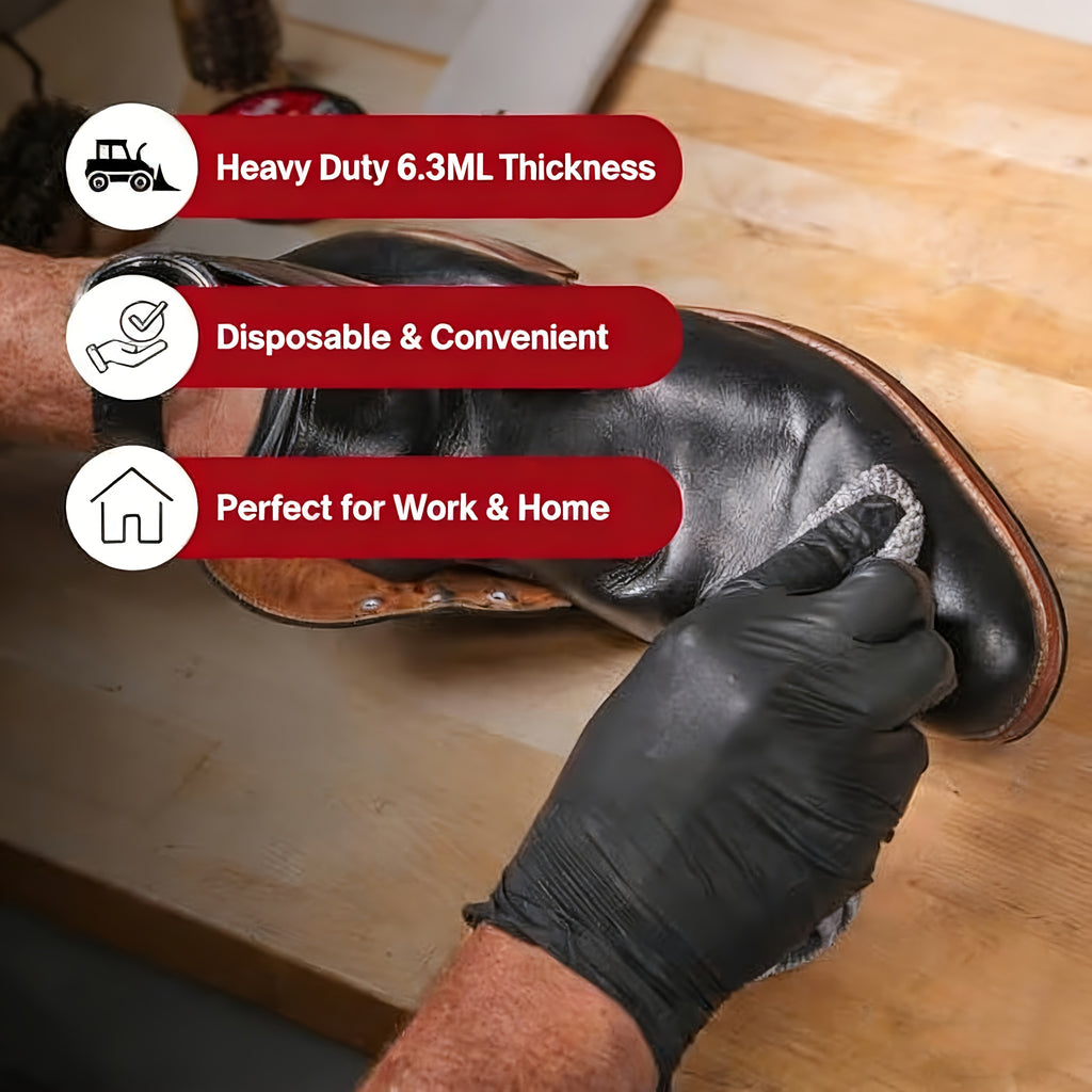 200pcs, Black Nitrile Disposable Gloves, High-Density, Flexible Fit, Chemical Resistant, Industrial-grade Latex-free, Specially Designed For Maintenance Teams, Suitable For Household Cleaning, Tattooing, Painting, Car Washing, Dishwashing