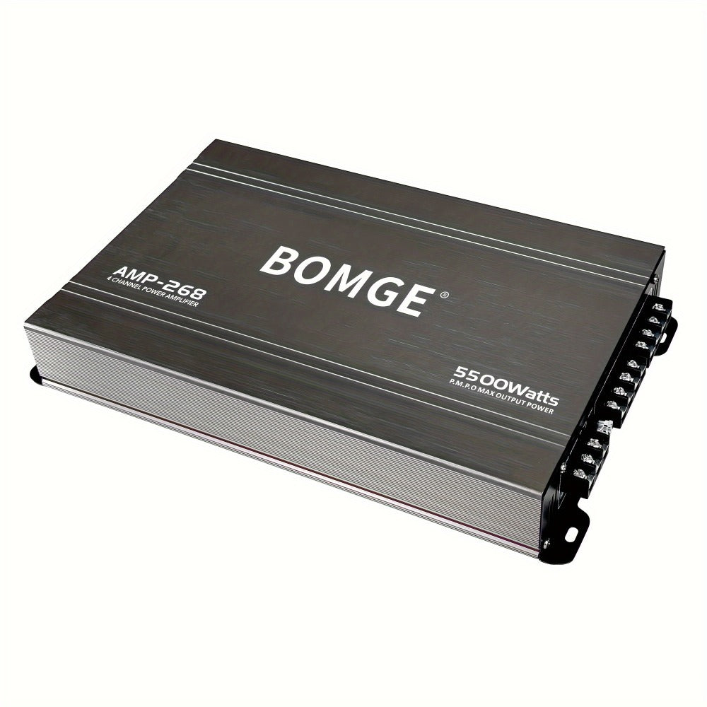 BOMGE 4-Channel Car Amplifier 2500W Max Power for Subwoofers & Speakers Full Range Class AB Vehicle Audio Amp AMP-228 AMP-268-A AMP-268-C for Car Truck SUV Sound System Upgrade