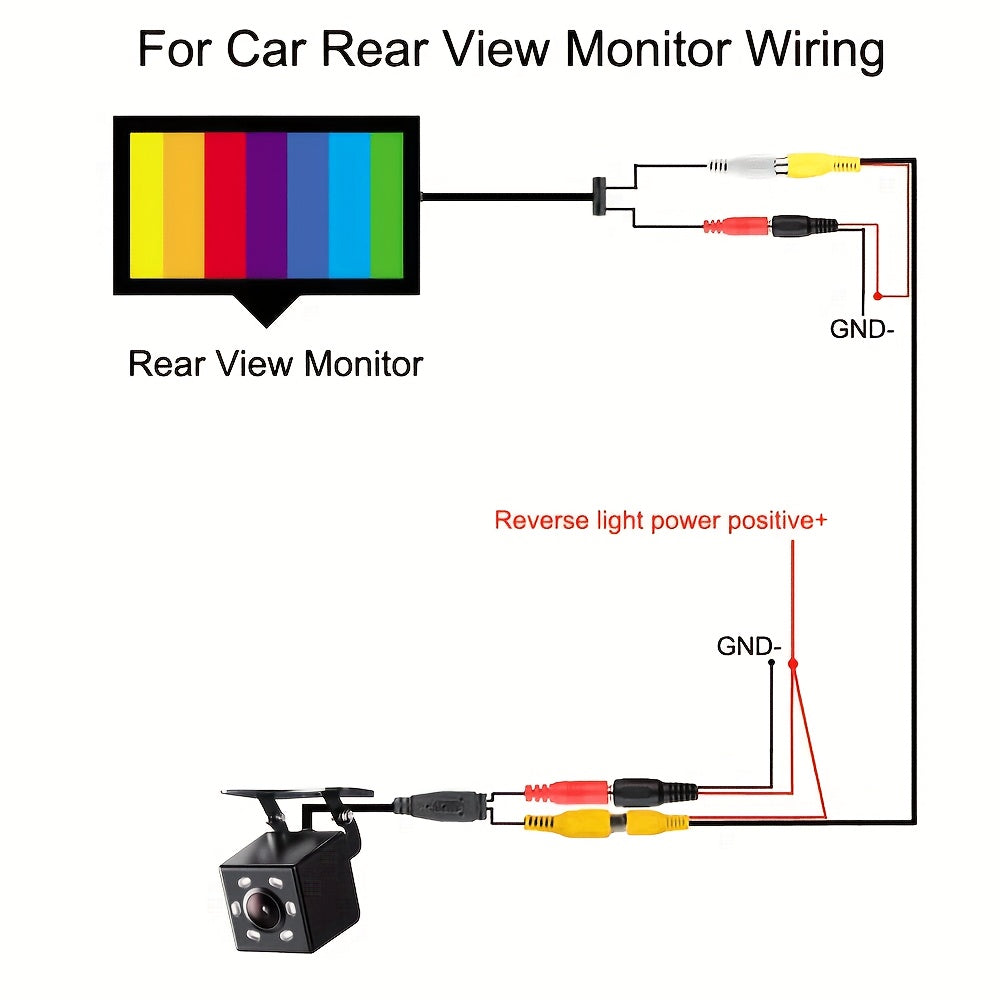 Car Rearview Mirror HD Parking System Night Vision 4.3 Inch Display 6 LED Light HD Reversing Rearview Mirror Kit with Wide Angle Lens for Safe Parking And Reverse Driving - Perfect for Cars, Pickups, SUVs, No Battery