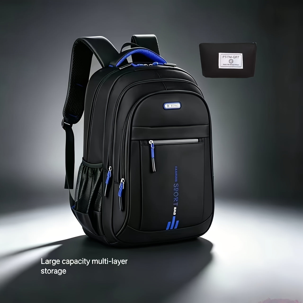 Business Travel Backpack for Men – Large Capacity Durable Nylon, Multi-Compartment, Adjustable Shoulder Straps, Dual-Purpose Campus & Work Bag | Available as Body Bag or Handbag & Shoulder Bag Set
