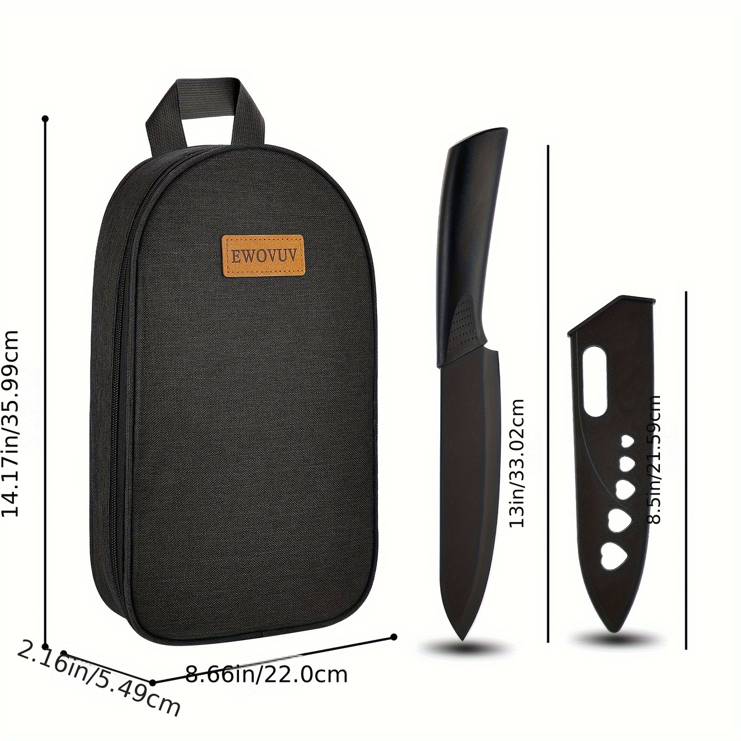 Portable Camp Kitchen Cooking Utensil Set with Water-Resistant Travel Organizer Case – Compact Grill Accessories Kit for Backpacking, BBQ, Camping & Hiking | Black