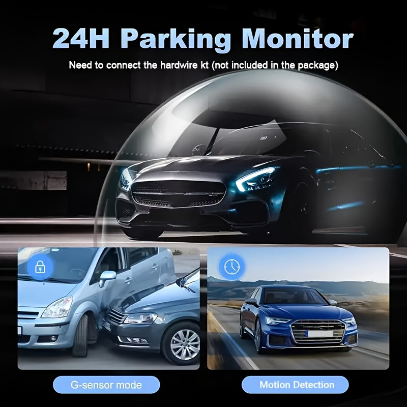 BCUOZ Dual Lens/Four Lens Car Additions 1080P Dashcam, 1080P Front And 720P Inside/Left/Rear Cameras, Adjustable Multi-Angle, 3.16-Inch Display, Infrared Night Vision, Wide Angle, Loop Recording, 12-24V Car Plug