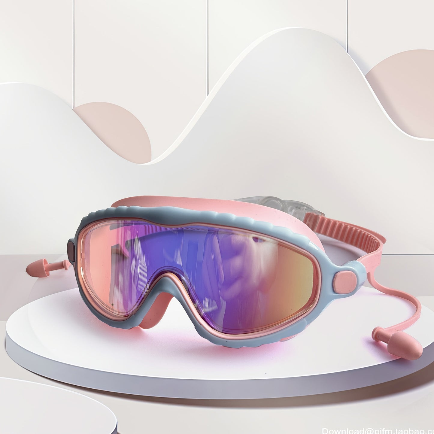 Kids Swim Goggles with Earplugs Anti-Fog Waterproof Ages 3-14